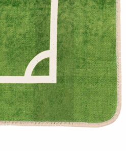 vidaXL Kindervloerkleed voetbalveld wasbaar antislip 160x230 cm groen