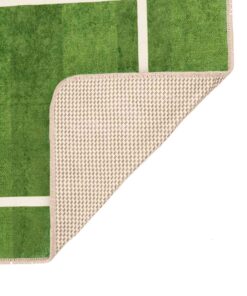 vidaXL Kindervloerkleed voetbalveld wasbaar antislip 160x230 cm groen