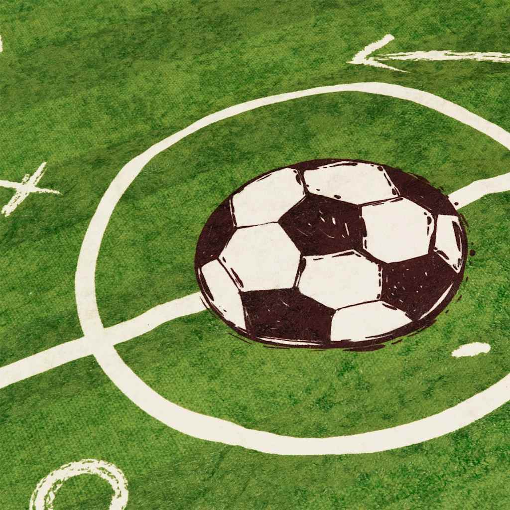 vidaXL Kindervloerkleed voetbalveld wasbaar antislip 160x230 cm groen