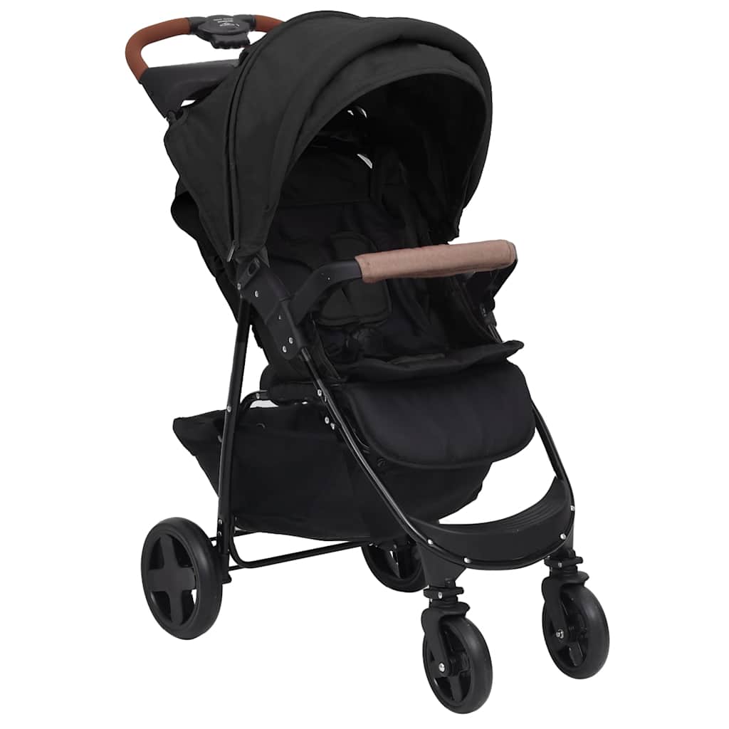 vidaXL Kinderwagen 3-in-1 staal antracietkleurig - Image 3