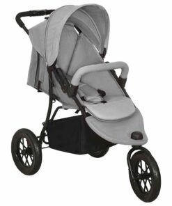 vidaXL Kinderwagen staal lichtgrijs