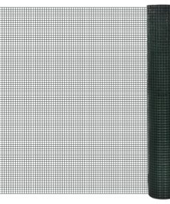 vidaXL Kippengaas 1x25 m gegalvaniseerd staal groen