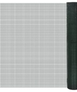 vidaXL Kippengaas 25x1 m gegalvaniseerd staal met PVC-coating groen