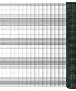 vidaXL Kippengaas 25x1 m gegalvaniseerd staal met PVC-coating groen