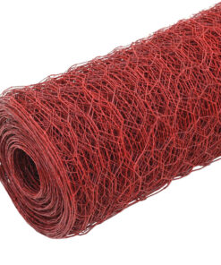 2 m staal met PVC coating rood