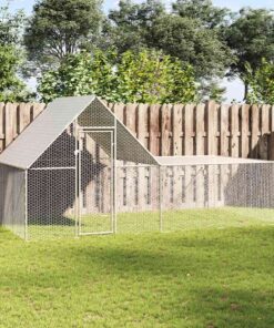 vidaXL Kippenren 4x2x2 m gegalvaniseerd staal