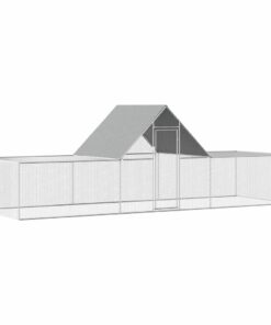 vidaXL Kippenren 6x2x2 m gegalvaniseerd staal