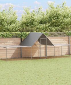 vidaXL Kippenren 6x2x2 m gegalvaniseerd staal