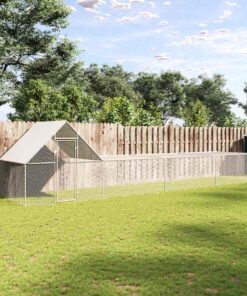 vidaXL Kippenren 8x2x2 m gegalvaniseerd staal