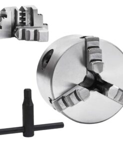 vidaXL Klauwplaat met 3 bekken zelfcentrerend 80 mm staal