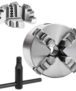 vidaXL Klauwplaat met 4 bekken zelfcentrerend 80 mm staal