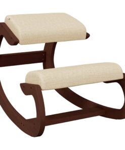 vidaXL Knielstoel 55x84x55 cm berkenhout multiplex crèmekleurig