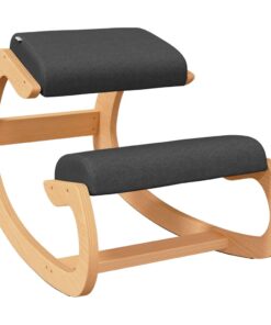 vidaXL Knielstoel 55x84x55 cm berkenhout multiplex zwart