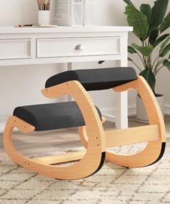 vidaXL Knielstoel 55x84x55 cm berkenhout multiplex zwart