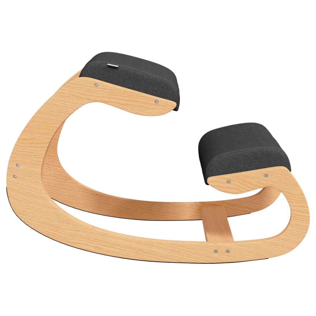 vidaXL Knielstoel 55x84x55 cm berkenhout multiplex zwart - Image 4