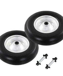 vidaXL Kruiwagenwielen met assen 4