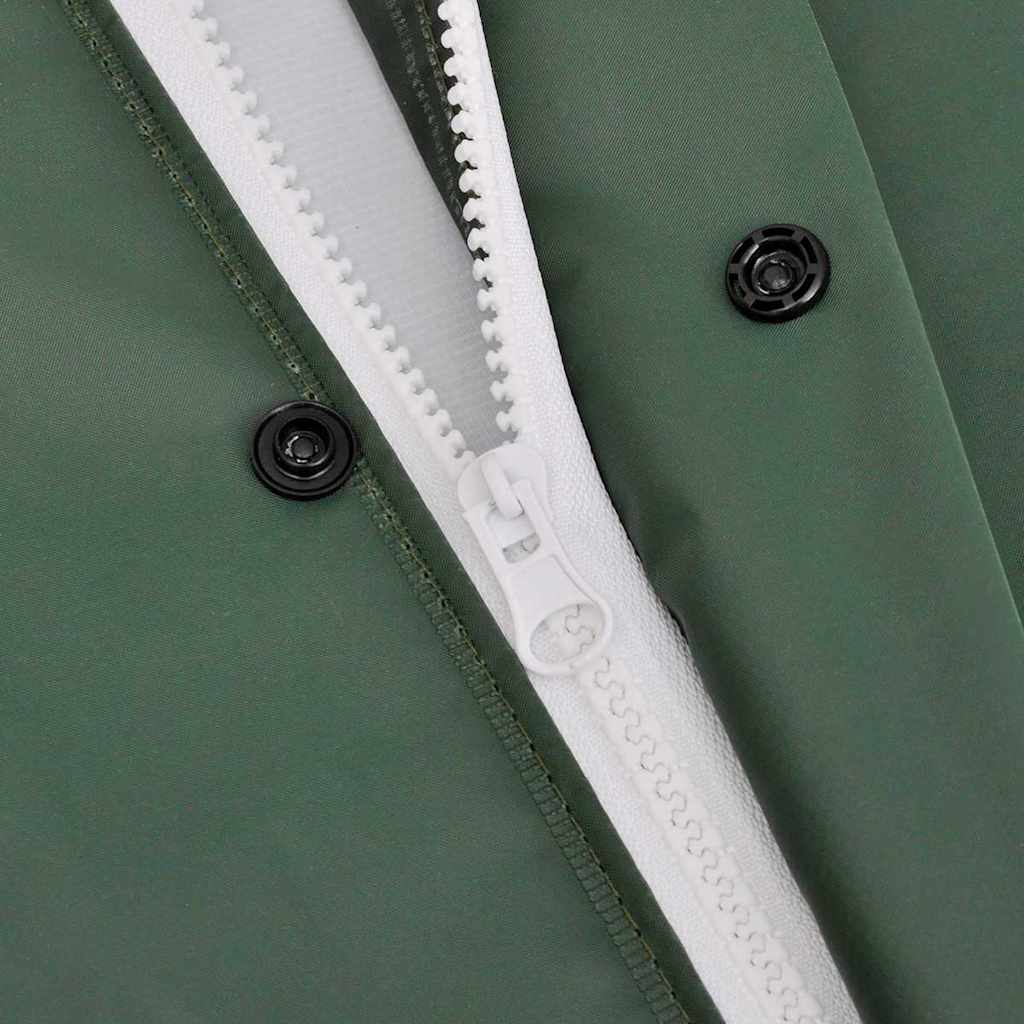 vidaXL Lange regenjas waterbestendig zeer stevig capuchon groen XXL - Image 3