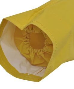 vidaXL Lange regenjas waterbestendig zeer stevig met capuchon geel XL