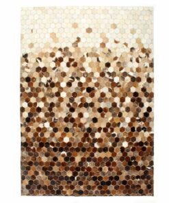 vidaXL Leer Tapijt Patchwork Koeienhuid Bruin 170 x 120 cm Leer