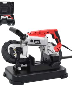 vidaXL Lintzaagmachine met basis en draagkoffer staal