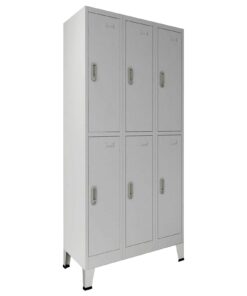 vidaXL Locker Kast Grijs 45 x 90 x 180 cm