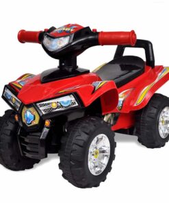 vidaXL Loopquad met licht en geluid rood