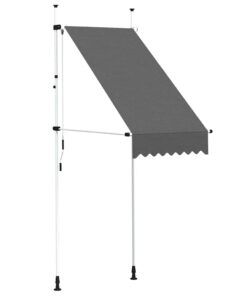 vidaXL Luifel handmatig uittrekbaar 100 cm antraciet