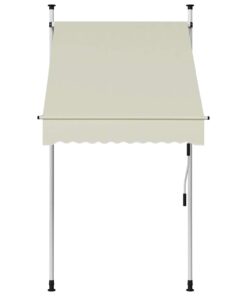 vidaXL Luifel handmatig uittrekbaar 100 cm crème