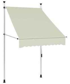vidaXL Luifel handmatig uittrekbaar 100 cm crème