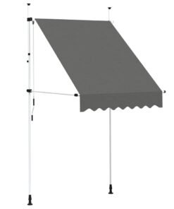 vidaXL Luifel handmatig uittrekbaar 150 cm antraciet