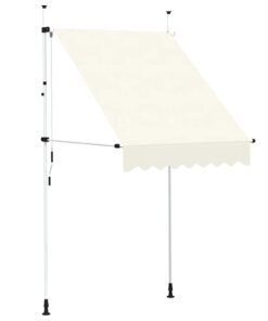vidaXL Luifel handmatig uittrekbaar 150 cm crème