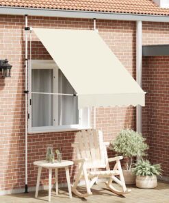 vidaXL Luifel handmatig uittrekbaar 150 cm crème