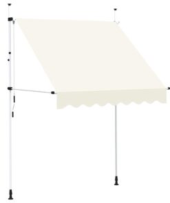 vidaXL Luifel handmatig uittrekbaar 200 cm crème