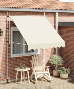 vidaXL Luifel handmatig uittrekbaar 200 cm crème