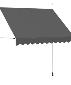 vidaXL Luifel handmatig uittrekbaar 250 cm antraciet