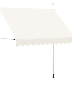 vidaXL Luifel handmatig uittrekbaar 250 cm crème