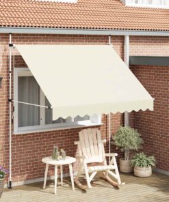 vidaXL Luifel handmatig uittrekbaar 250 cm crème