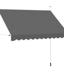 vidaXL Luifel handmatig uittrekbaar 300 cm antraciet