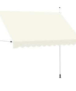 vidaXL Luifel handmatig uittrekbaar 300 cm crème