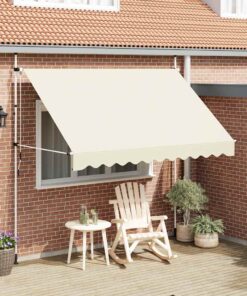 vidaXL Luifel handmatig uittrekbaar 300 cm crème