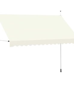 vidaXL Luifel handmatig uittrekbaar 350 cm crème