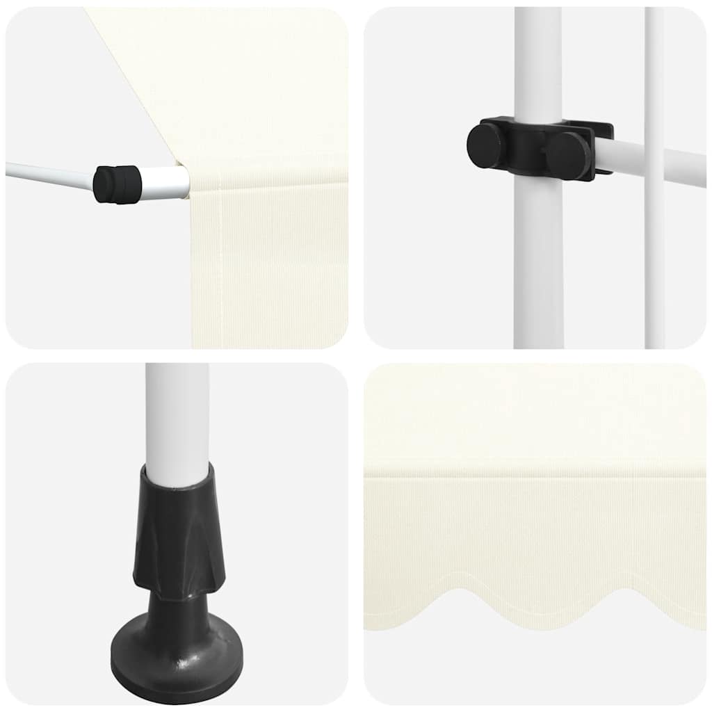 vidaXL Luifel handmatig uittrekbaar 400 cm crème - Afbeelding 7