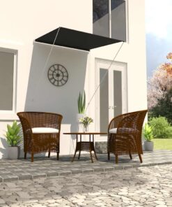 vidaXL Luifel uittrekbaar 100x150 cm antraciet