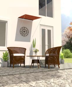 vidaXL Luifel uittrekbaar 100x150 cm oranje en bruin