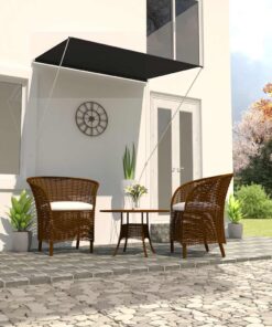 vidaXL Luifel uittrekbaar 150x150 cm antraciet