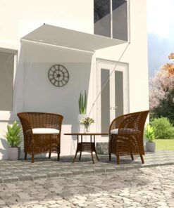 vidaXL Luifel uittrekbaar 150x150 cm crème