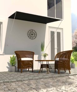 vidaXL Luifel uittrekbaar 200x150 cm antraciet