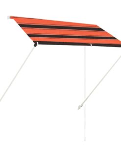 vidaXL Luifel uittrekbaar 200x150 cm oranje en bruin