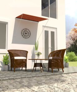 vidaXL Luifel uittrekbaar 200x150 cm oranje en bruin