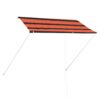 vidaXL Luifel uittrekbaar 250x150 cm oranje en bruin